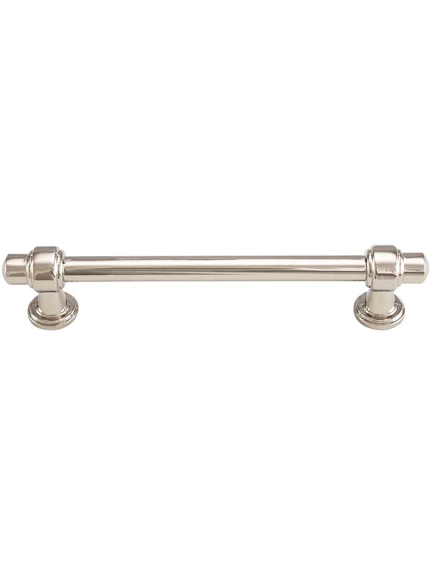Bronte Cabinet Pull - 5 inch Center-to-Center in Polished Nickel.